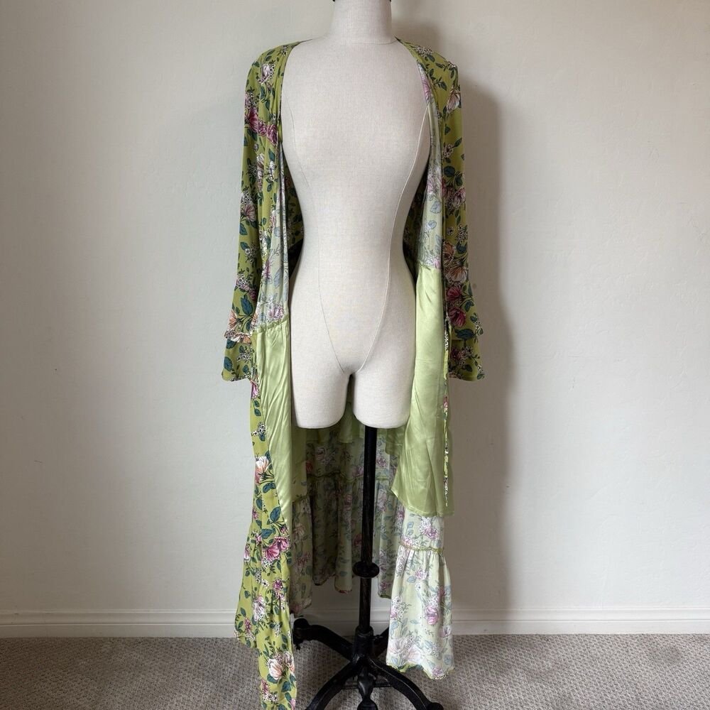 Womens Boho Floral True Wrap Bell Sleeve Maxi Dress Spring Wedding Guest Travel - Picture 14 of 16
